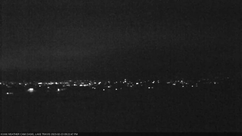 Lake Travis webcam, February 23, 2023 9:25 PM CT