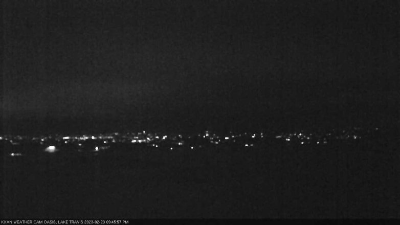 Lake Travis webcam, February 23, 2023 9:45 PM CT