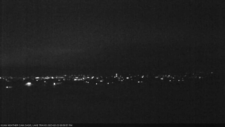 Lake Travis webcam, February 23, 2023 10:00 PM CT