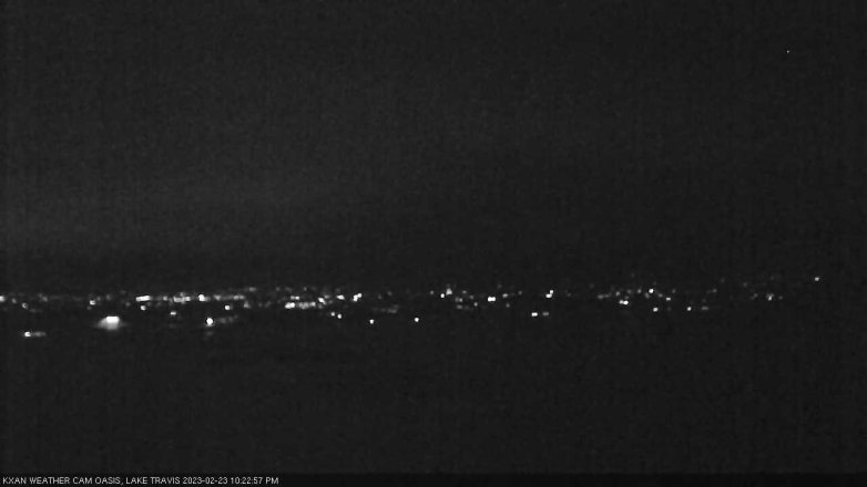 Lake Travis webcam, February 23, 2023 10:25 PM CT