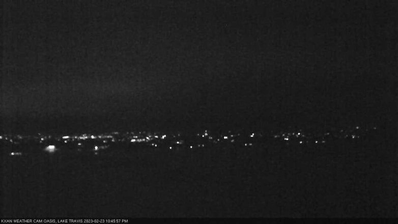 Lake Travis webcam, February 23, 2023 10:45 PM CT