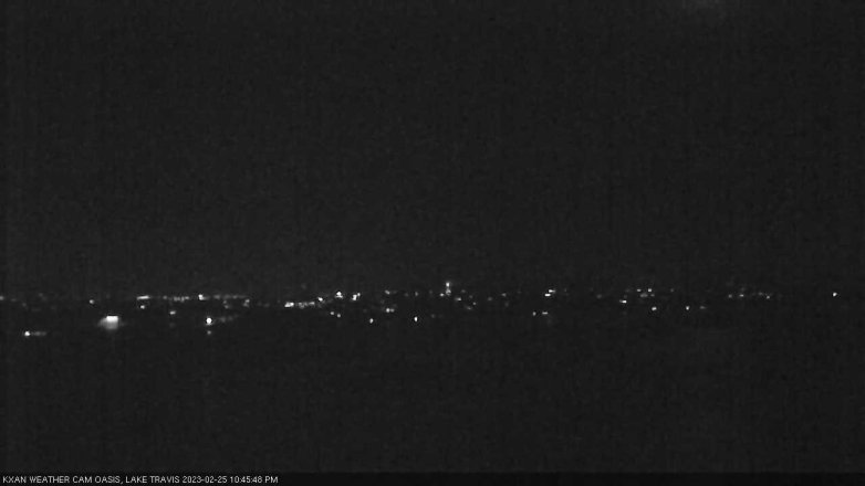 Lake Travis webcam, February 25, 2023 10:45 PM CT