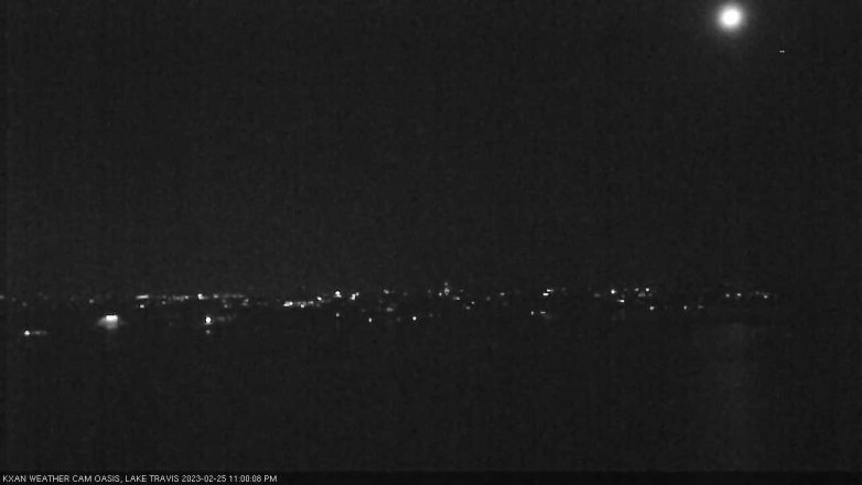 Lake Travis webcam, February 25, 2023 11:00 PM CT