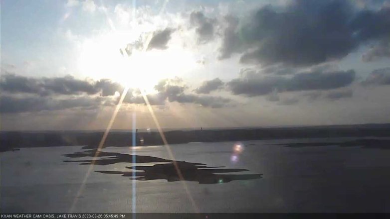 Lake Travis webcam, February 26, 2023 5:45 PM CT