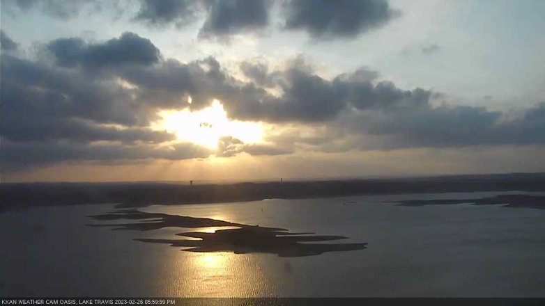 Lake Travis webcam, February 26, 2023 6:00 PM CT