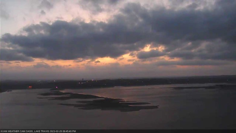 Lake Travis webcam, February 26, 2023 6:45 PM CT