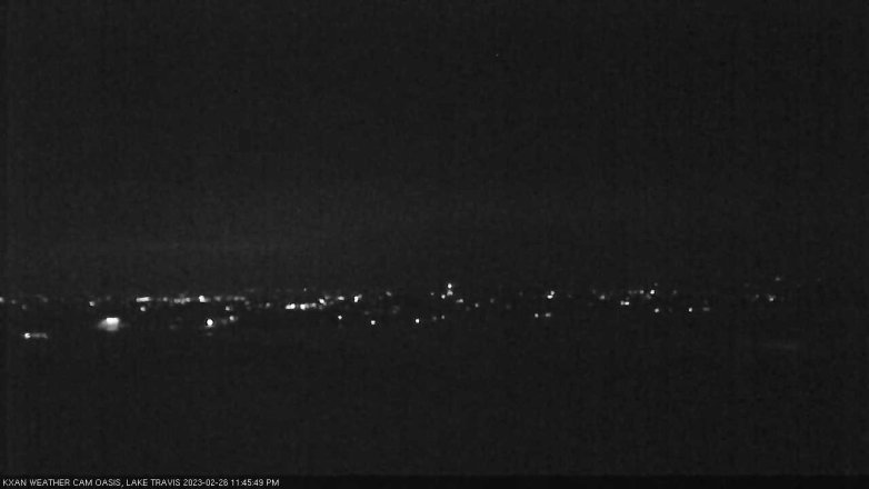 Lake Travis webcam, February 26, 2023 11:45 PM CT