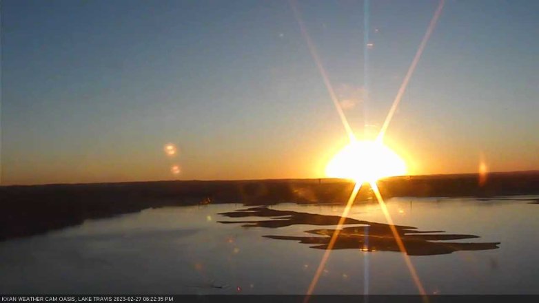 Lake Travis webcam, February 27, 2023 6:25 PM CT