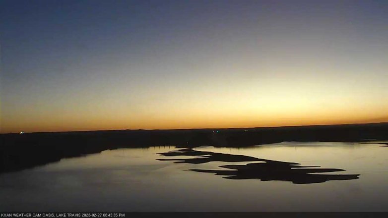 Lake Travis webcam, February 27, 2023 6:45 PM CT