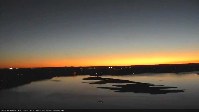 Lake Travis webcam, February 27, 2023 7:00 PM CT