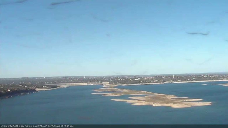 Lake Travis webcam, March 3, 2023 9:25 AM CT