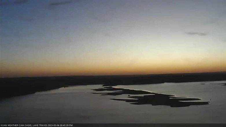 Lake Travis webcam, March 4, 2023 6:45 PM CT