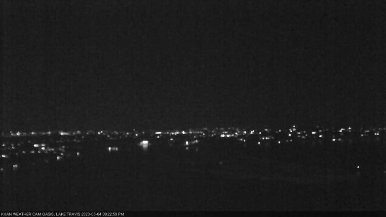 Lake Travis webcam, March 4, 2023 9:25 PM CT