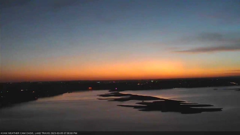 Lake Travis webcam, March 5, 2023 7:00 PM CT