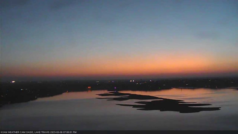 Lake Travis webcam, March 6, 2023 7:00 PM CT