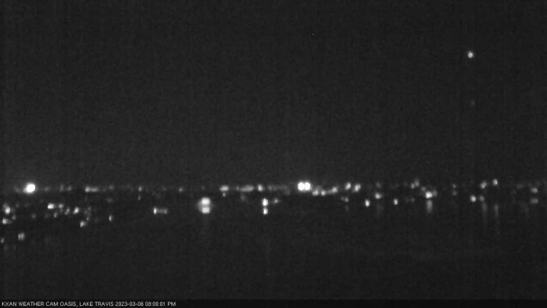 Lake Travis webcam, March 6, 2023 8:00 PM CT