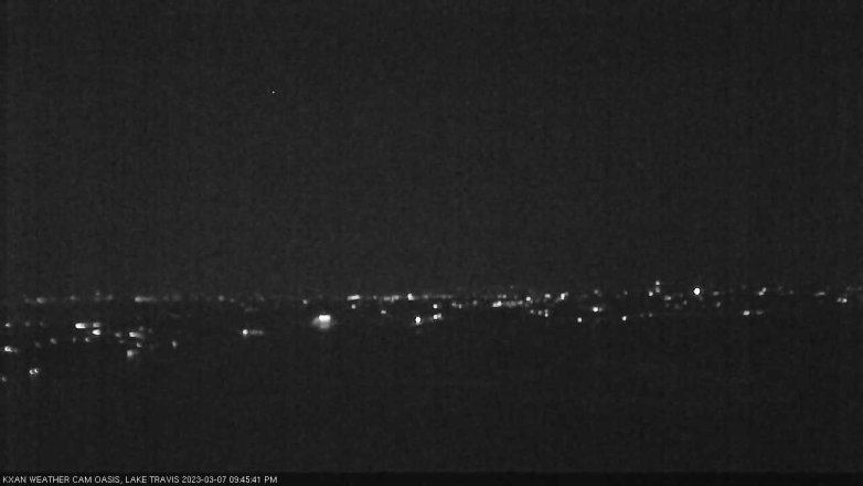 Lake Travis webcam, March 7, 2023 9:45 PM CT