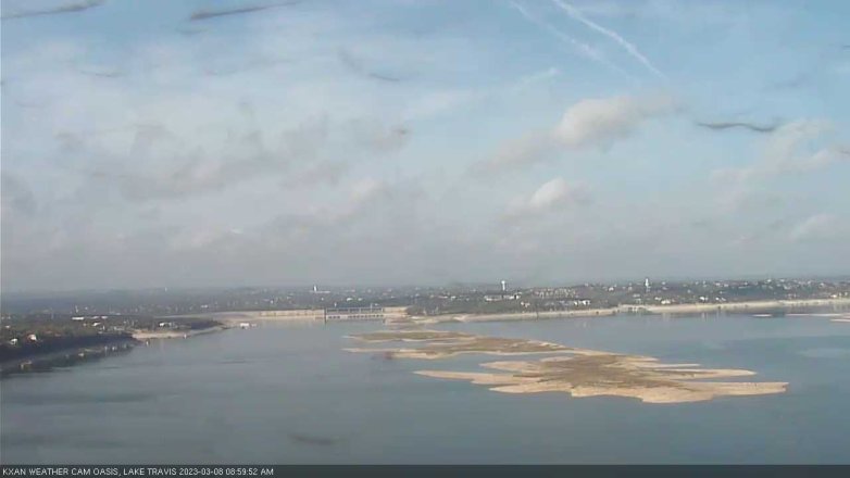 Lake Travis webcam, March 8, 2023 9:00 AM CT