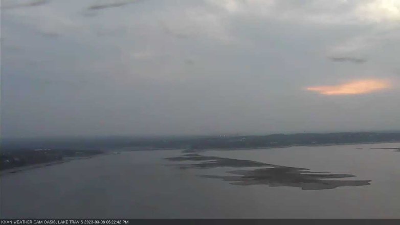 Lake Travis webcam, March 8, 2023 6:25 PM CT