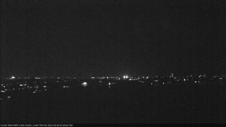 Lake Travis webcam, March 8, 2023 7:45 PM CT