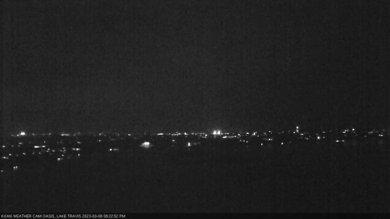 Lake Travis webcam, March 8, 2023 8:25 PM CT