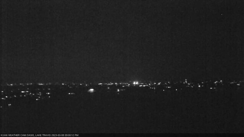 Lake Travis webcam, March 8, 2023 9:00 PM CT