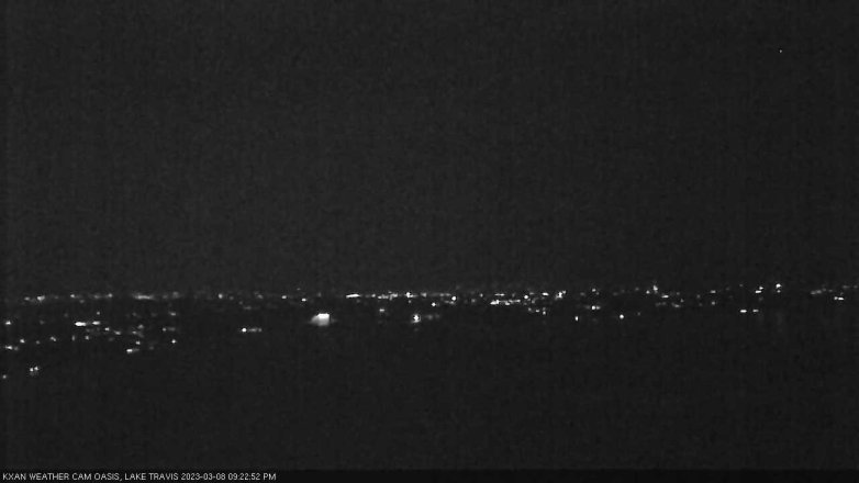 Lake Travis webcam, March 8, 2023 9:25 PM CT