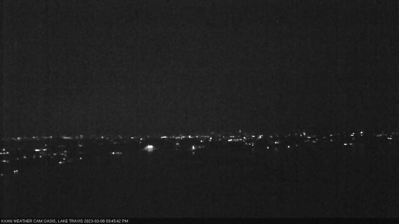 Lake Travis webcam, March 8, 2023 9:45 PM CT