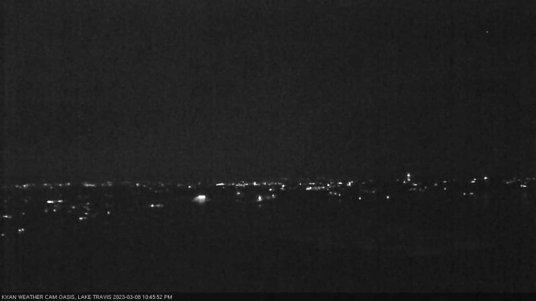 Lake Travis webcam, March 8, 2023 10:45 PM CT