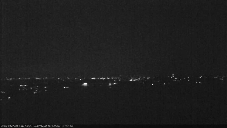 Lake Travis webcam, March 8, 2023 11:25 PM CT