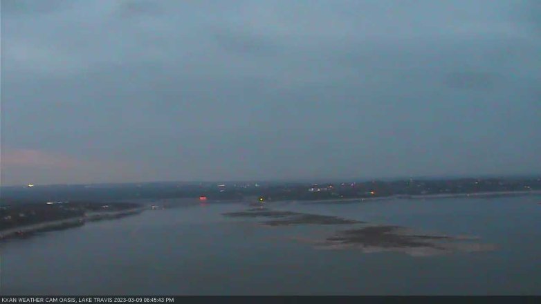 Lake Travis webcam, March 9, 2023 6:45 PM CT
