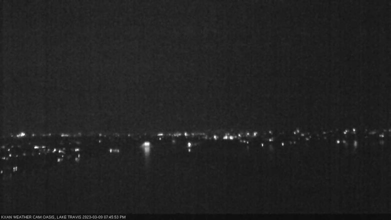Lake Travis webcam, March 9, 2023 7:45 PM CT