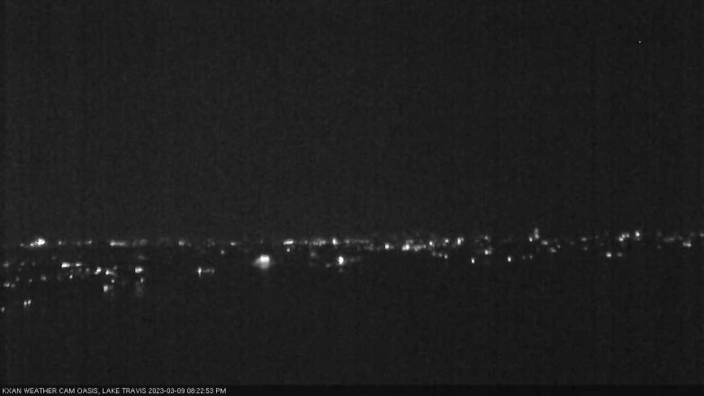 Lake Travis webcam, March 9, 2023 8:25 PM CT
