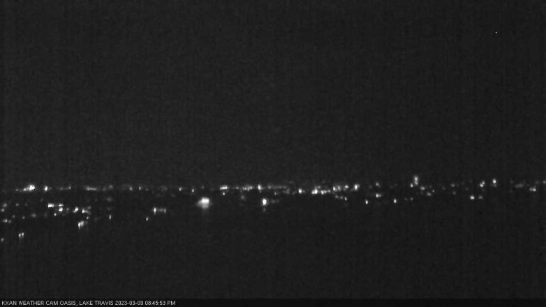 Lake Travis webcam, March 9, 2023 8:45 PM CT