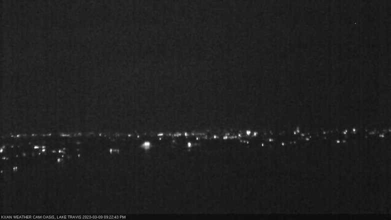 Lake Travis webcam, March 9, 2023 9:25 PM CT