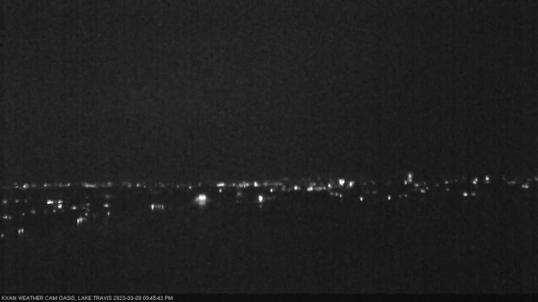 Lake Travis webcam, March 9, 2023 9:45 PM CT