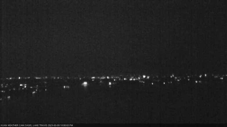 Lake Travis webcam, March 9, 2023 10:00 PM CT