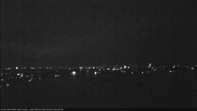 Lake Travis webcam, March 9, 2023 10:25 PM CT