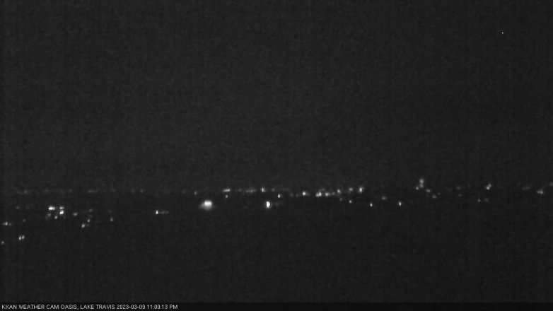 Lake Travis webcam, March 9, 2023 11:00 PM CT