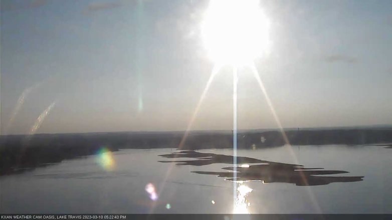 Lake Travis webcam, March 10, 2023 5:25 PM CT