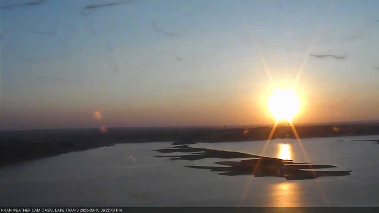 Lake Travis webcam, March 10, 2023 6:25 PM CT