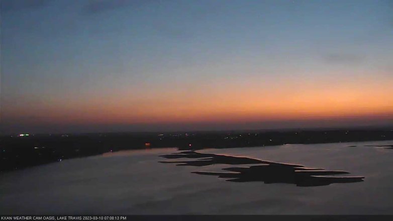 Lake Travis webcam, March 10, 2023 7:00 PM CT