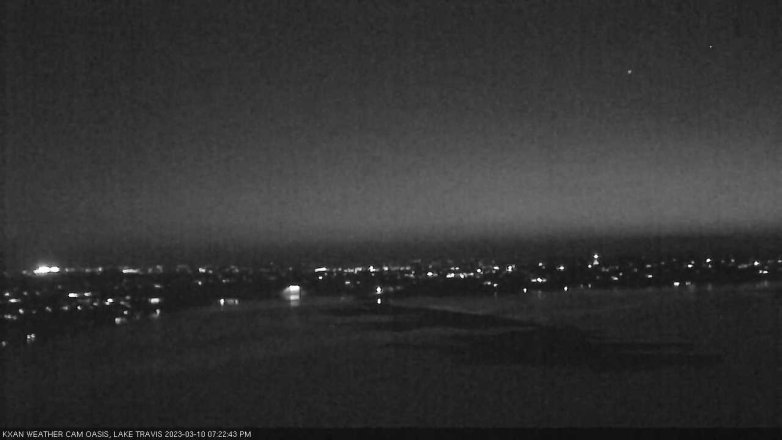 Lake Travis webcam, March 10, 2023 7:25 PM CT