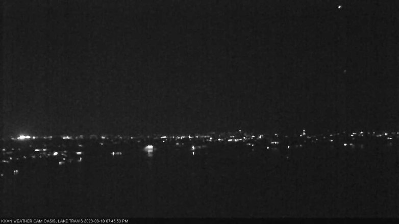 Lake Travis webcam, March 10, 2023 7:45 PM CT
