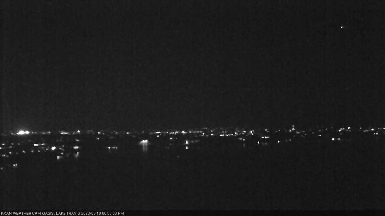 Lake Travis webcam, March 10, 2023 8:00 PM CT