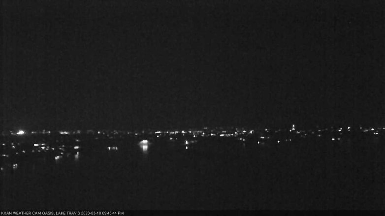 Lake Travis webcam, March 10, 2023 9:45 PM CT