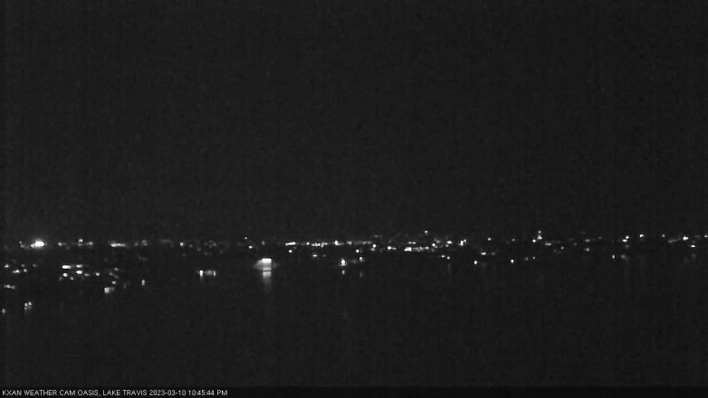 Lake Travis webcam, March 10, 2023 10:45 PM CT