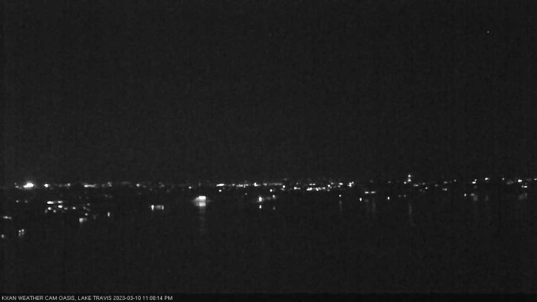 Lake Travis webcam, March 10, 2023 11:00 PM CT