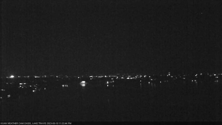 Lake Travis webcam, March 10, 2023 11:25 PM CT