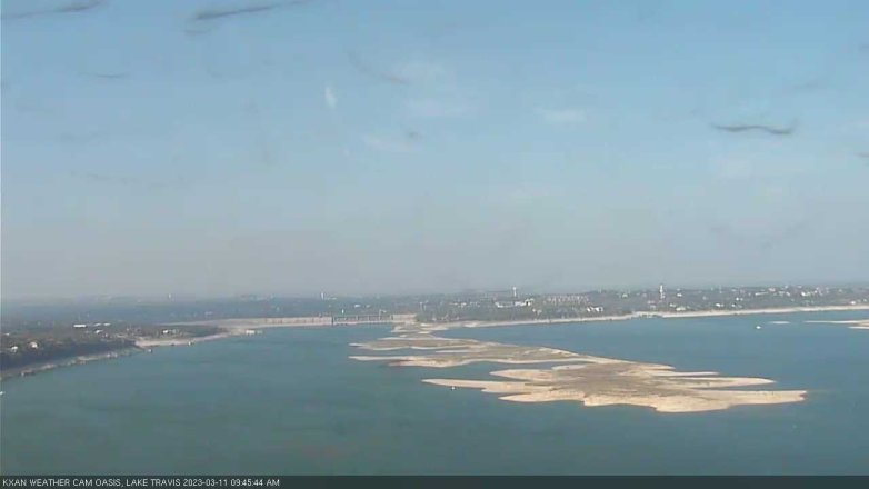 Lake Travis webcam, March 11, 2023 9:45 AM CT